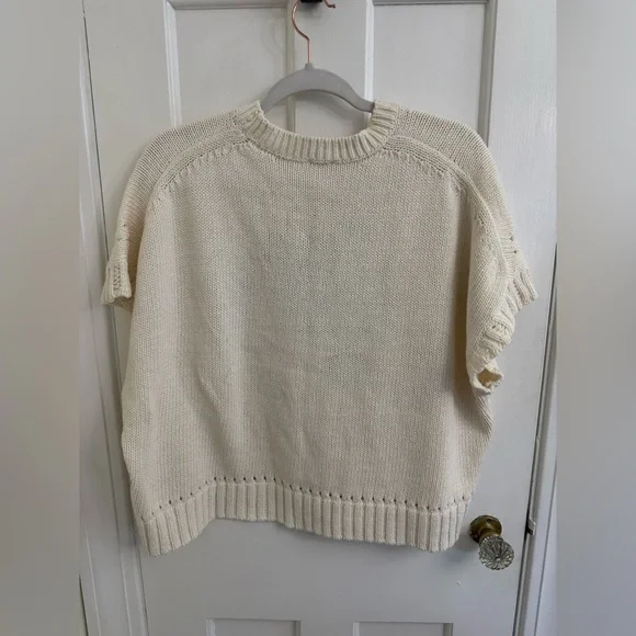 Anthropologie Maeve Short-Sleeve Tomato Motif
Graphic Sweater - size Large - Picture 7 of 8